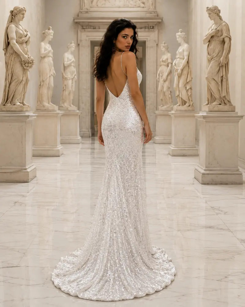 Camellia Majesty: silver mist evening gown, primary view — Josephine Boutique