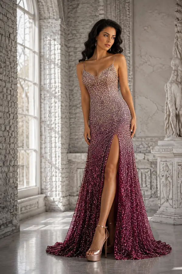 Celeste Reverie: sage green evening gown, primary view — Josephine Boutique