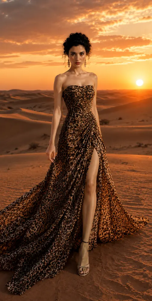 Evangeline Lumière: cocoa brown evening gown, primary view — Josephine Boutique