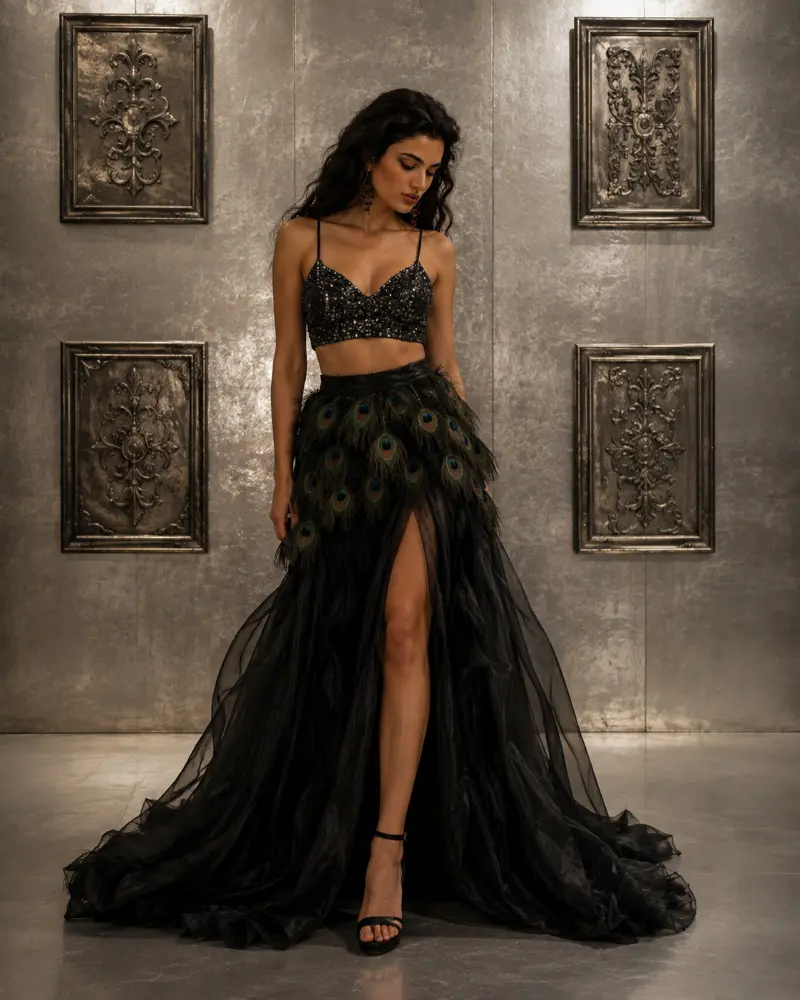 Genevieve Majesty: cocoa brown evening gown, primary view — Josephine Boutique