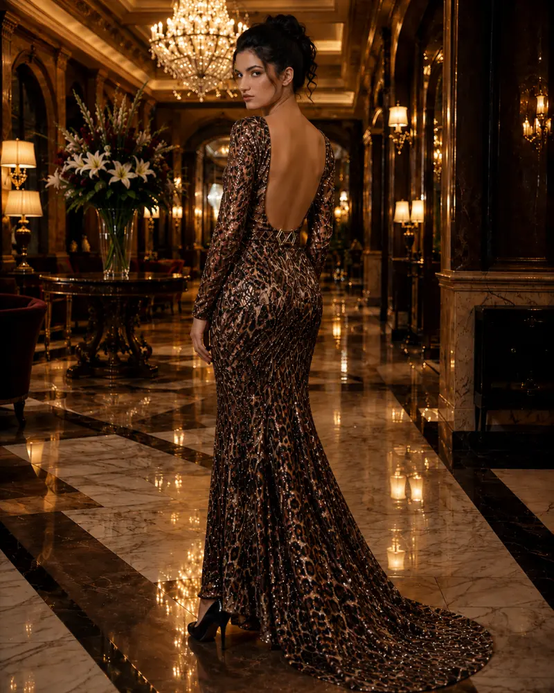 Genevieve Mirage: merlot evening gown, primary view — Josephine Boutique