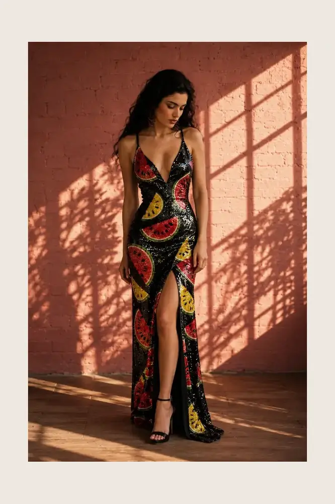 Genevieve Nocturne: bronze evening gown, primary view — Josephine Boutique