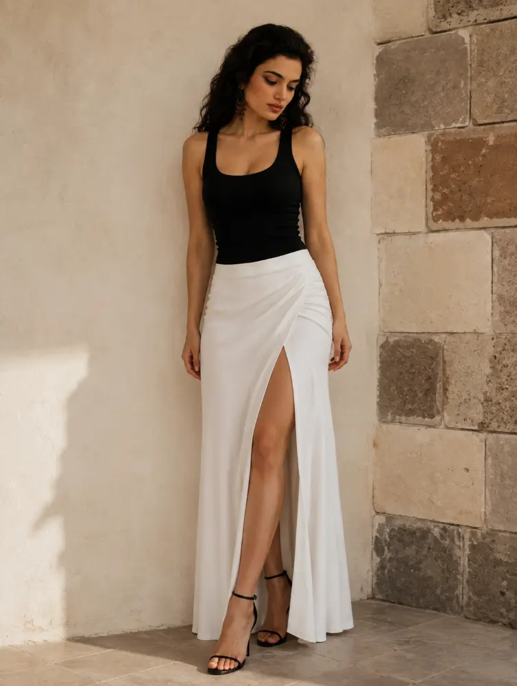Valentina Majesty: silver mist evening gown, primary view — Josephine Boutique